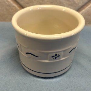 Longaberger Pottery Heritage Blue Woven Traditions Salt Crock Made in USA